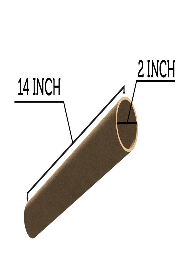 WallDesign Shipping Tube with End Caps (2 inch diameter x 14 inch long) – 3mm Thick Strong Paper Tube for Artwork,School Artworks, and Crafts – Ideal for Packing, Courier of Rolled Materials (6 Tubes) - Image 2