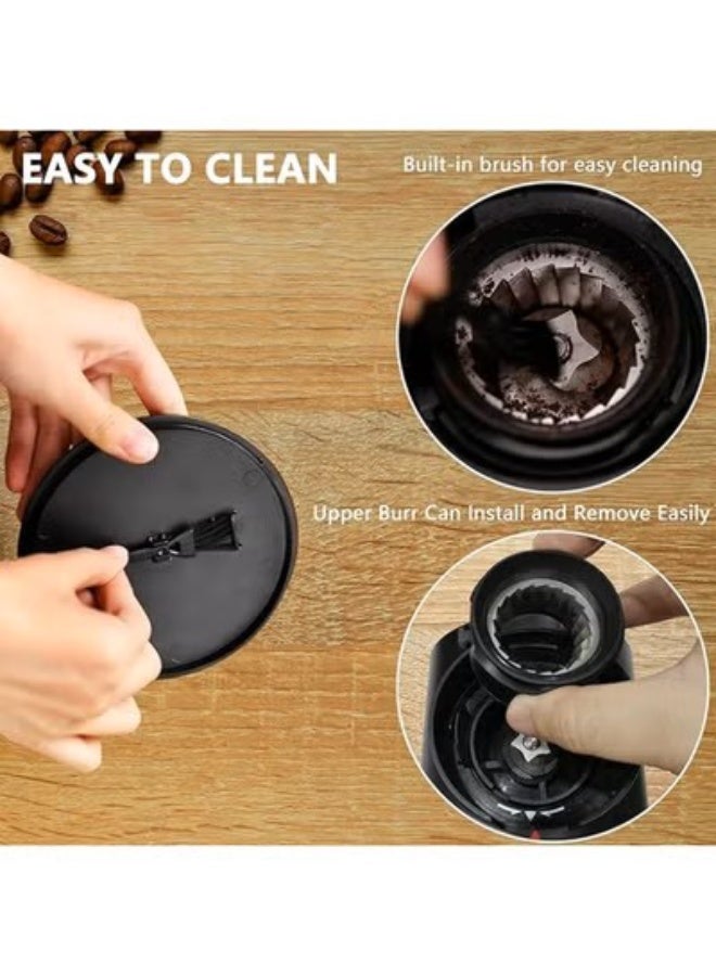 VOGMAX Electric Conical Burr Coffee Bean Grinder with 25 Precise Settings, Touchscreen Adjustable Electric Burr Mill with LED Screen & Anti-static Device for Espresso Drip and French Press-Black - Image 3