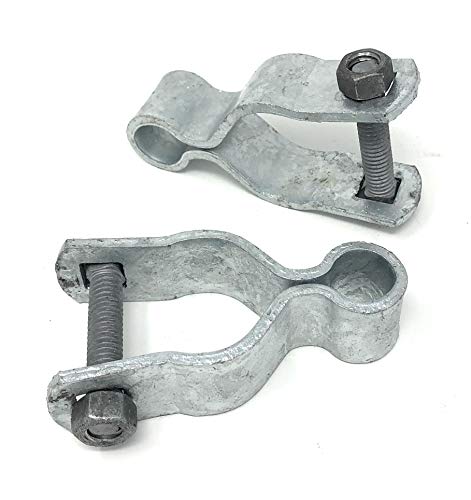 FENCESMART4U Pressed Steel Chain Link Fence Frame Hinge w/Bolt - (2 Sets Pack) (1-3/8") - Image 2