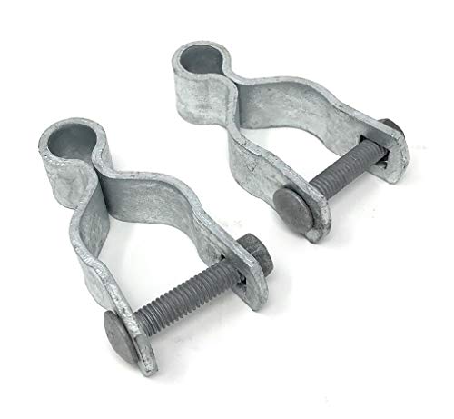FENCESMART4U Pressed Steel Chain Link Fence Frame Hinge w/Bolt - (2 Sets Pack) (1-3/8") - Image 1