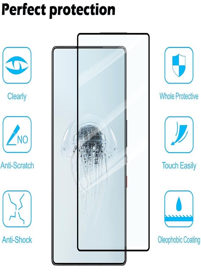 Guizzcg 2 Pack Screen Protector for ZTE Nubia Red Magic 11 Pro / 11 Pro+/ 10 Pro / 10 Pro+/10S Pro/10S Pro+, 2 Tempered Glass Screen Protector,Case Friendly,Scratch Resistant,HD-Clear - Image 4