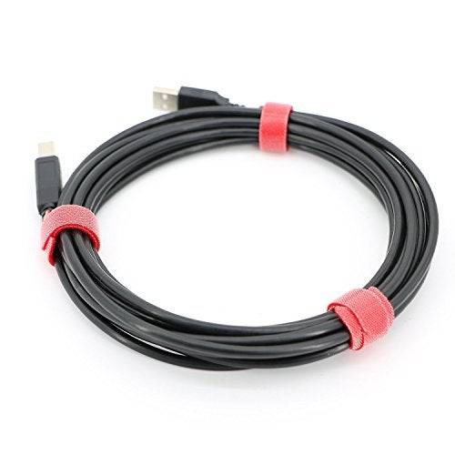Pasow 100pcs Reusable Fastening Cable Ties Adjustable Wire Management 8 Inch (Red) - Image 3