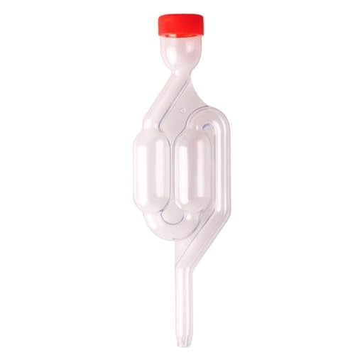 Nasmodo S-Shape Fermentation Airlock for Home Brewing Plastic Bubbler with Dust Cap for Wine Making, Beer, Kombucha & Kimchi Airlock Fermentation Tube for Wine Making kit(L17cm x W 3cm, H-0.76cm 1Pcs) - Image 1