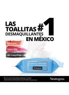 Neutrogena Makeup Remover Facial Cleansing Towelettes, Daily Face Wipes to Remove Dirt, Oil, Makeup & Waterproof Mascara, Gentle, Alcohol-Free, 25 ct  - Image 2