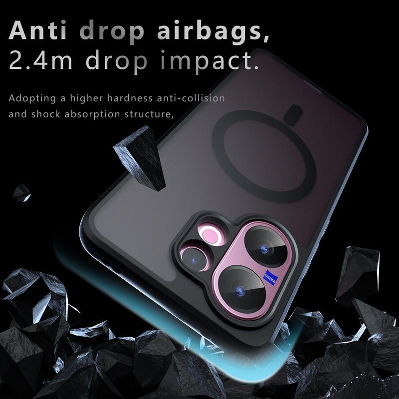 جراب هاتف Armor MagSafe PC Hybrid TPU لهاتف vivo V60 5G (أسود غير لامع) - Image 4