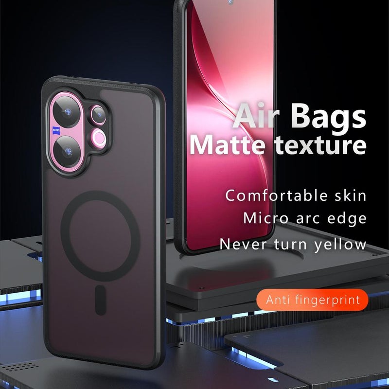 جراب هاتف Armor MagSafe PC Hybrid TPU لهاتف vivo V60 5G (أسود غير لامع) - Image 2