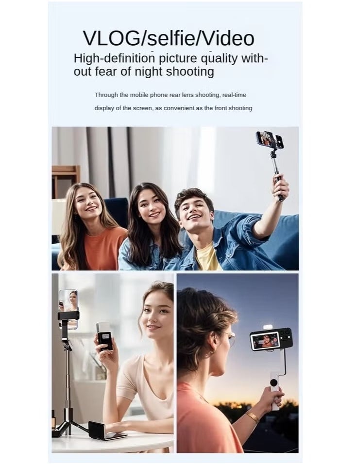 Gravity Magnetic Selfie Monitor Screen for iPhone & Android ‚Äì Wireless 1800mAh Rear Camera Display with Bluetooth Remote, Adjustable Brightness, Wide Screen View ‚Äì Perfect for Vlogging, Selfies, TikTok & Live Streaming - Image 3