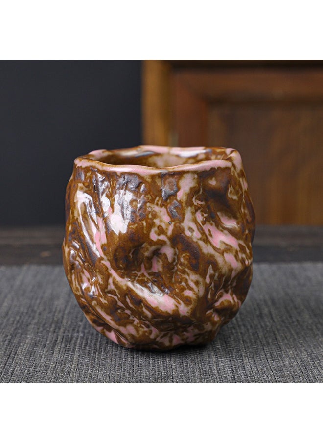 NIBEMINENT - Retro Creative Coarse Pottery Coffee Mug Niche Design Ceramic Kiln Tea Cup 170ml - Image 1