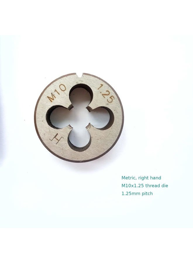 AtticZone M10x1.25 Metric Hand Thread Tap and Die Set, 1 Tapper Tap, 1 Plug Tap, 1 Round Die, Right Hand, 1.25mm Pitch (M10x1.25, Tap&Die) - Image 2
