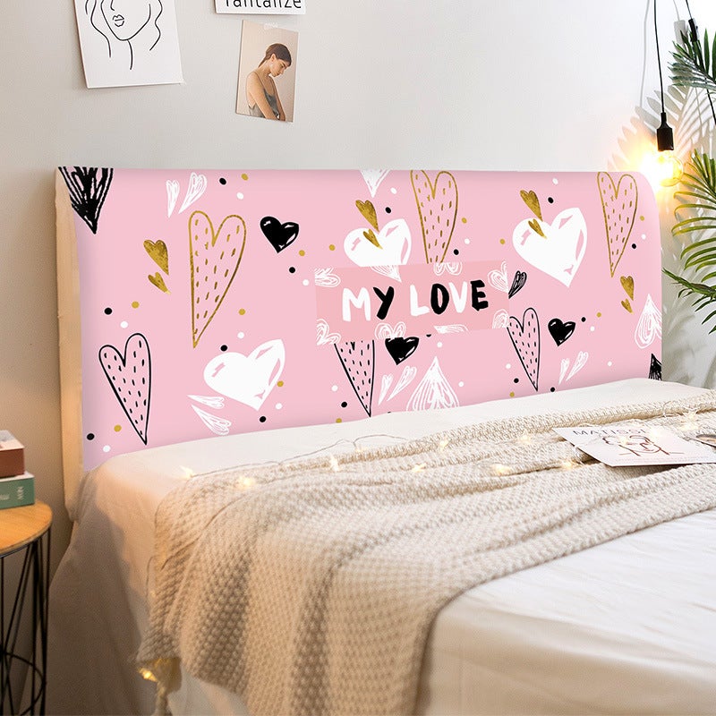 Casual Ins Cartoon Cute Bedside Cover 1.5M All-Inclusive Soft Bag Dustproof Protective Cover 1.8M Backrest Cover Cloth - Image 1