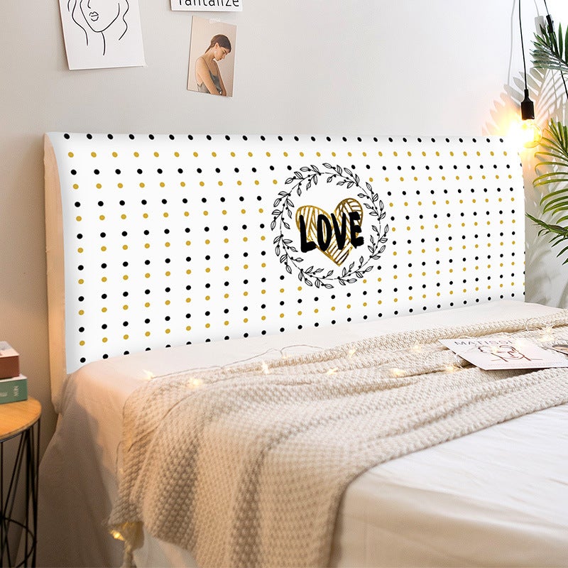 Casual Ins Cartoon Cute Bedside Cover 1.5M All-Inclusive Soft Bag Dustproof Protective Cover 1.8M Backrest Cover Cloth - Image 4