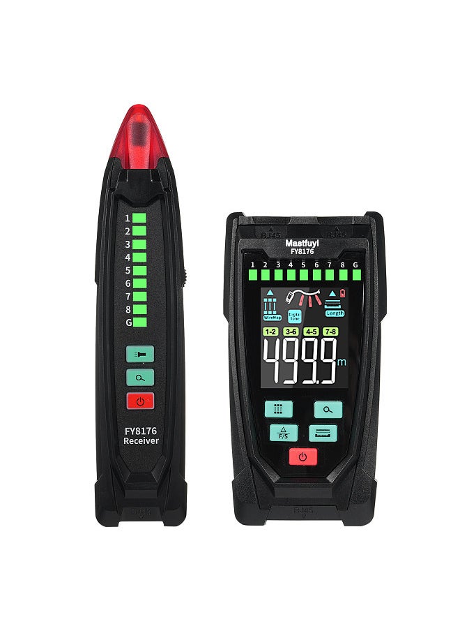 Generic FY8176 Network Cable Tester, Ethernet Cable Tester, Sensitivity Adjustable Handheld Portable Cable Tester, Fault Distance Location and Cable Length Test  - Image 1
