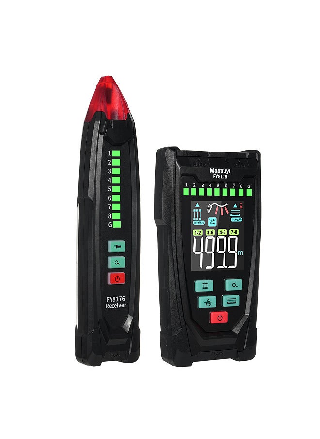 Generic FY8176 Network Cable Tester, Ethernet Cable Tester, Sensitivity Adjustable Handheld Portable Cable Tester, Fault Distance Location and Cable Length Test  - Image 2