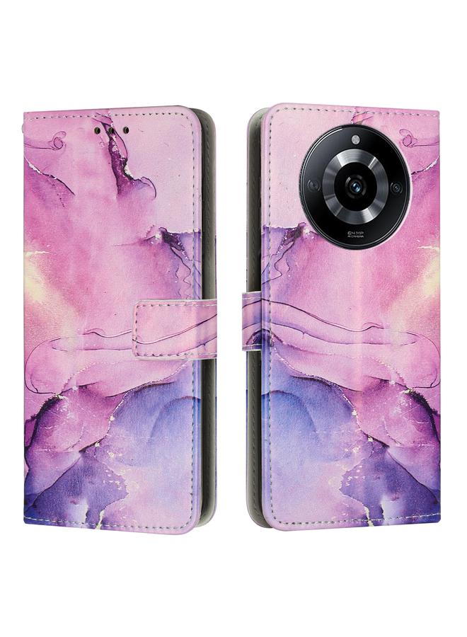 S-TOP Case For Realme 11 Pro/11 Pro+ Painted Marble Pattern Leather Phone Case - Image 1