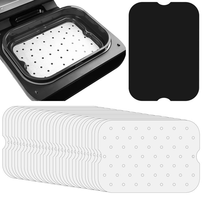 AIR FRYER PARCHMENT PAPER LINERS FOR NINJA FOODI XL SMART FG551 6IN1 INDOOR GRILL NINJA FOODI ACCESSORIES AIR FRYER LINERS AND REUSABLE HEAT RESISTANT MAT AIR FRYER LINERS DISPOSABLE