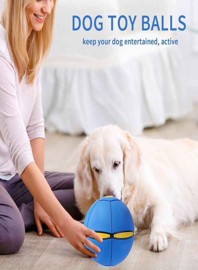 OOXYG 2PCS Magic Bouncing Ball, Magic Meta - Ball, Children's Magic Bouncing Balls, Dual Form Flying Saucer, Parent-Child Interaction with 3 Light Suitable for Indoor & Outdoor Play Green and Blue - Image 5