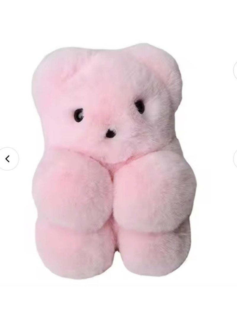 Cute Fluffy Shoulder & Crossbody Bag for Girls and Kids – Soft Chain Strap Design, Size 29×21 cm - Image 3