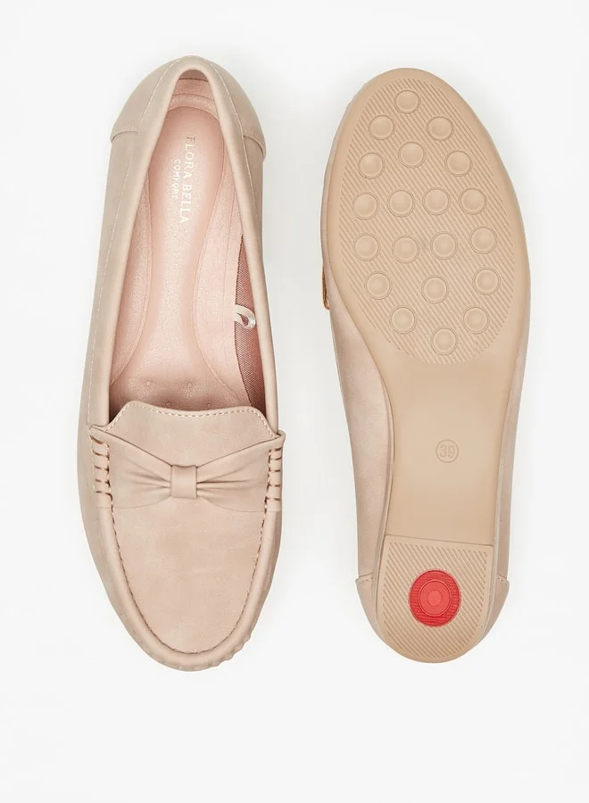 فلورا بيلا من شو إكسبرس Women's Bow Accent Slip-On Loafers With Wedge Heels