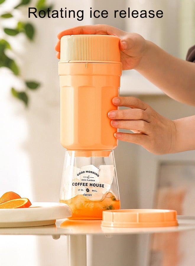 Rotating Ice Grid Ice Block Film Tool, Ice Box Ice Maker Ice Block Crafts, 10 Grid Ice Box Deicing Cup Body with Lid, Easy to Remove Without Dirty Hands  - Image 2