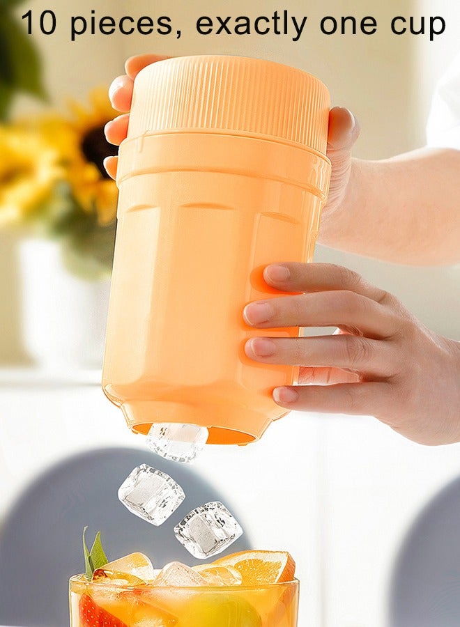 Rotating Ice Grid Ice Block Film Tool, Ice Box Ice Maker Ice Block Crafts, 10 Grid Ice Box Deicing Cup Body with Lid, Easy to Remove Without Dirty Hands  - Image 1