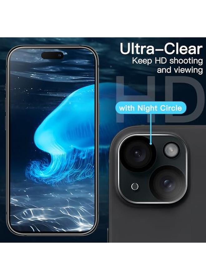 Jetech 5 In 1 Case For Iphone 15 6.1 Inch With 2 Pack Each Tempered Glass Screen Protector And Camera Lens Protector Non Yellowing Shockproof Bumper Phone Cover Black - Image 5