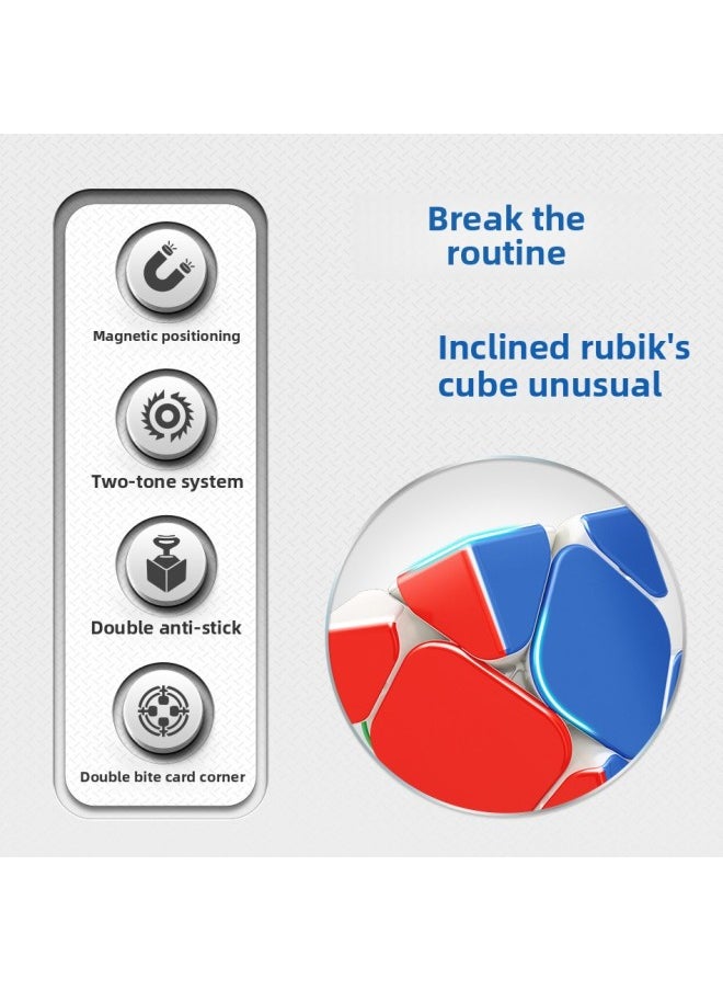Moyu Culture RS Oblique Turn Magnetic Suspension Third-order Special-shaped Cube Smooth Fun Racing Competition Educational Children's Toys-Color:Magic Domain RS Oblique Rotation-magnetic Color  - Image 3