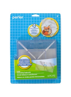 Perler Perler Beads Large Square Pegboards For Kids Crafts  4 Pieces  - Image 1