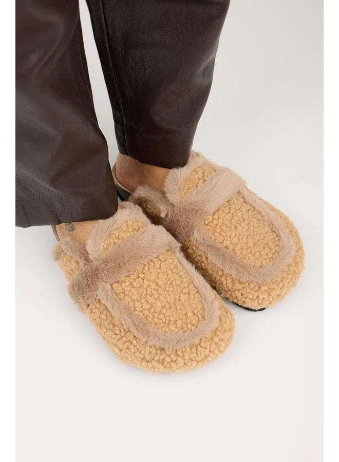 Manijero  Pelini Women's Teddy Flat Slipper - Caramel for Women | Best Price UAE