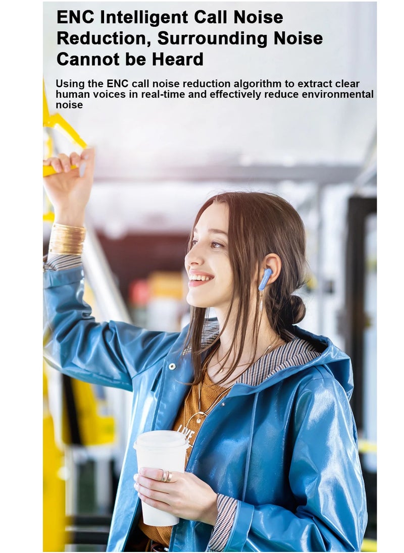 Awei - T86, ENC noise canceling earbuds, HiFi stereo headphones, digital display charging case, long battery life, IPX6 waterproof. Orange - Image 1
