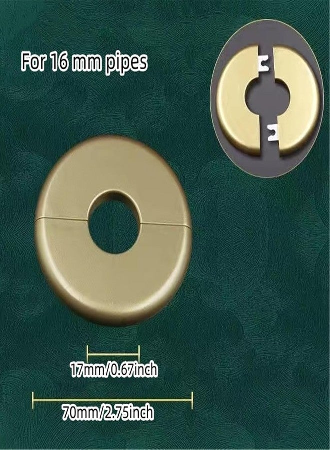 shenghang 2 Pcs Wall Split Flange Self-Adhesive tape Round Escutcheon Various pipes Plate Cover for Water Pipe Faucet Decoration Accessories (16mm/0.65in) - Image 2