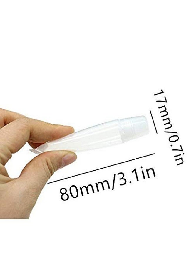 Aoshang 10Pcs 8Ml Mini Refillable Empty Tubes Lip Gloss Balm Clear Cosmetic Containers Soft Tubes With 3Pcs Free 5Ml Plastic Syringes  - Image 3
