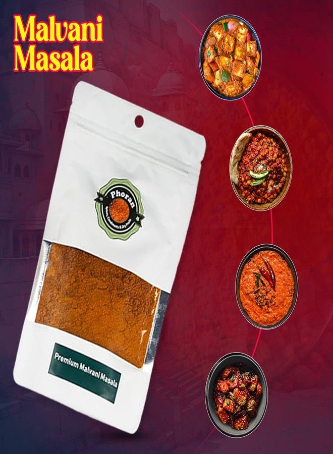 Phoran Malwani Masala 100 gram | Malvani Fish Fry/Curry | Malwani Chicken/Mutton | Malvani Usal/Birda Masala | sachets Pack | Versatile Spice for Curries | 100g (Pack of 1) - Image 3