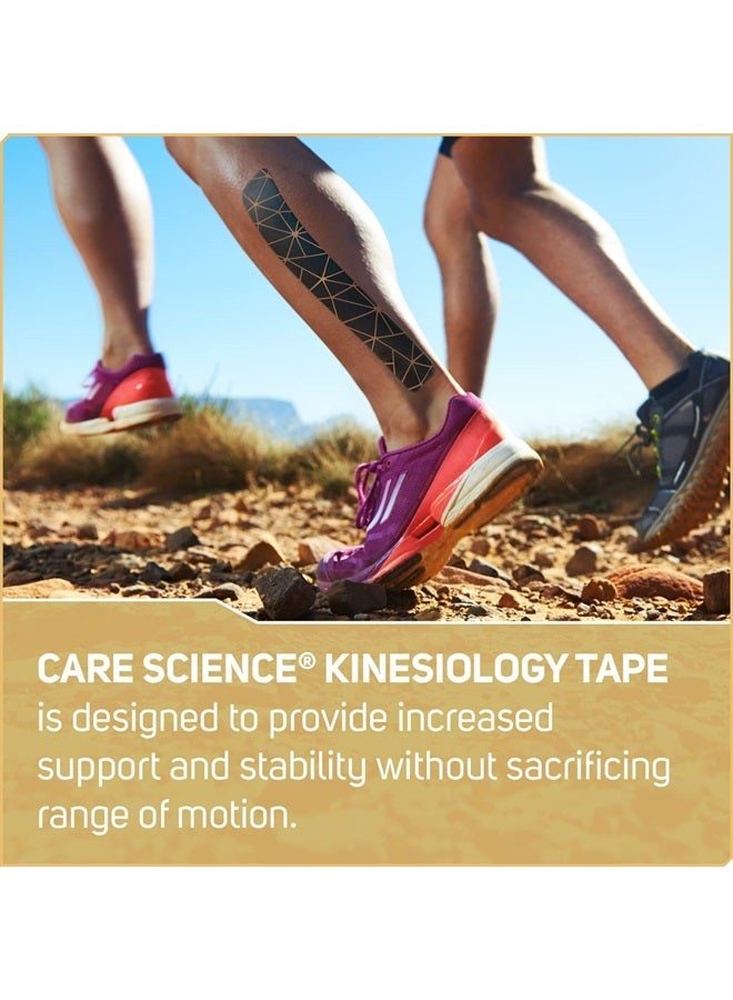 Care Science Waterproof Kinesiology Tape, 40 ct Precut Strips (2 Rolls), Copper Infused | Water Resistant Strips, Elastic Athletic Tape for Sports & Weightlifting, Muscle Strain Relief & Joint Support - Image 4