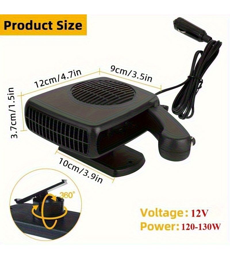 12V 2 في 1 سخان سيارة متعدد الوظائف تسخين وتبريد سريع للزجاج الأمامي محمول أوتوماتيكي عالمي - Image 2