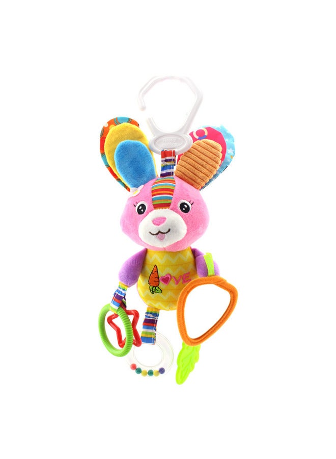 Happy Monkey Baby Rattle Pendant Teeth Lathe Hanging Newborn Teeth Plush Toy Baby Toy-Color:Lathe Hanging-butterfly - Image 5