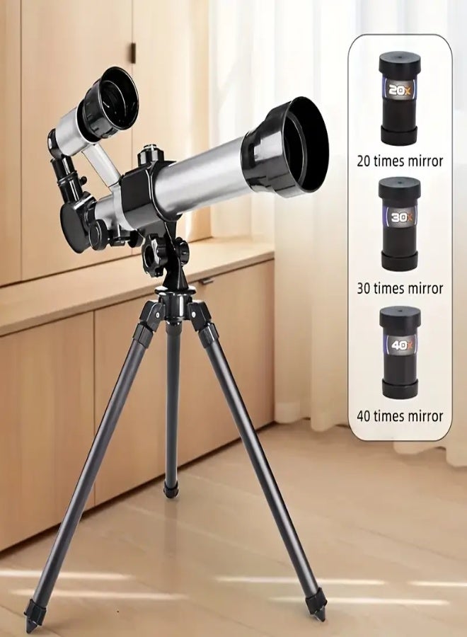 High-Definition Portable Monocular Telescope Kit for Beginners – 40X Magnification, 51mm Lens, Manual Focus, Lightweight Design for Moon and Star Viewing – Ideal Astronomy Gift for Kids and Adults - Image 1