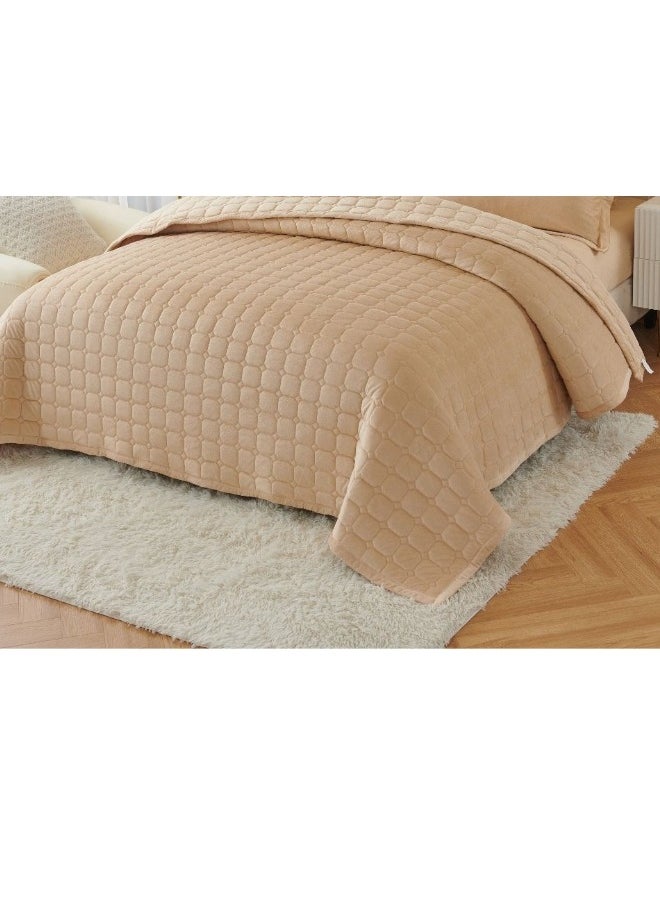 سمارت هوم - طقم لحاف مضغوط مفرش مكون من 6 قطع , لحاف 6 قطع , مخمل 100% طقم سرير مقاس250 في 230 سم - Image 1