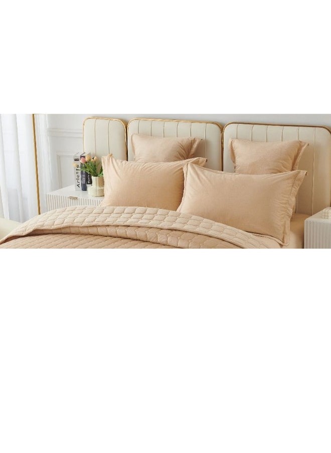سمارت هوم - طقم لحاف مضغوط مفرش مكون من 6 قطع , لحاف 6 قطع , مخمل 100% طقم سرير مقاس250 في 230 سم - Image 1