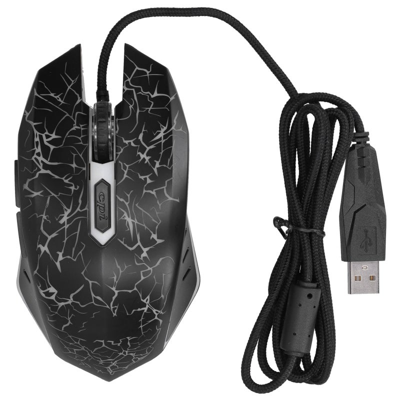 AOAS Ergonomic Wired Mouse with Adjustable DPI 1200-4000 for Gaming and Office - Plug and Play USB Mouse with Optical Technology for Most Surfaces - Image 1