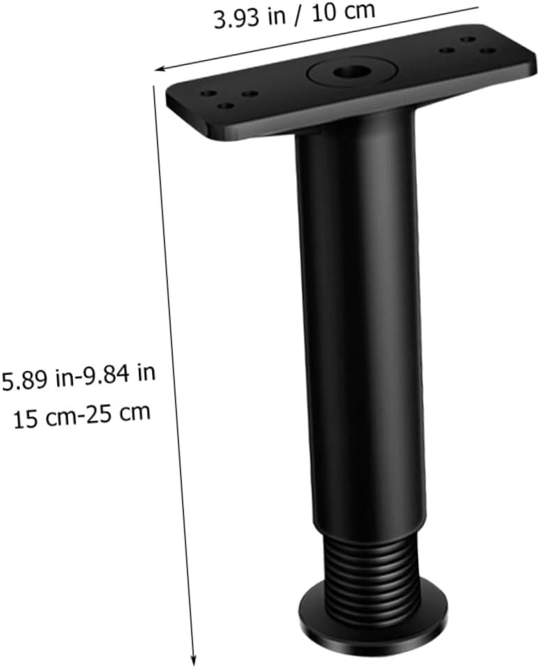 2pcs Adjustable Bed Support Legs Heavy Duty Replacement Parts for Bed Frame with Height Range to Furniture Reinforcement Kit for Enhanced Stability - Image 3
