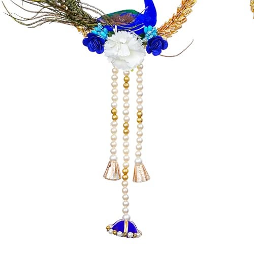 Sanvatsar Shubh-Labh Wall Hanging Decoration 2 Pcs, Size 10 Inch, Pooja Room Decor Items, Door Decorative Items Hanging, Door Tags for Diwali Traditional Wedding Decor, Set of 2 (Blue Peacock) - Image 3