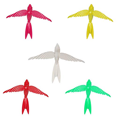 ELAN Hanging Decorative Rockstar Bird for Home Balcony and Garden Decor (Set of 5- Multicolour) - Image 3