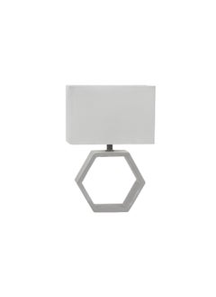 Mi Casa Modern Design Ceramic Table Lamp Light Grey Large 23 x 24 x 13 cm H4224L-1  - Image 2