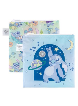 Bumkins Reusable Sandwich and Snack Bags, for Kids School Lunch and for Adults Portion, Washable Fabric, Waterproof Cloth Zip Bag, Travel Pouch, Food-Safe Storage, Large 2-pk, Disney Stitch - pzsku/ZA44E3043E48E9E418896Z/45/1745997768/44bc7556-7d2a-447e-9c14-fcaea55e81ac
