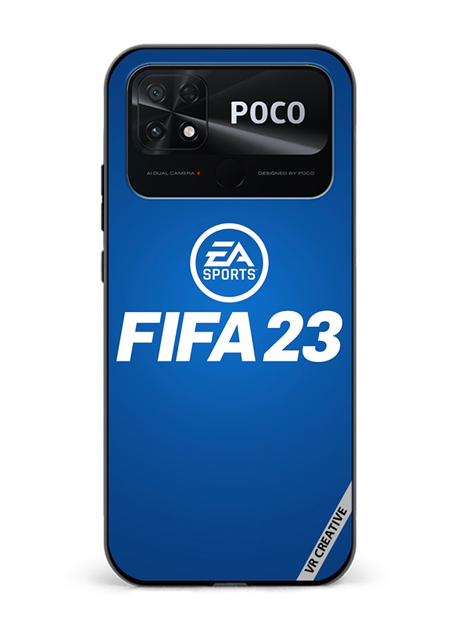 VR CREATIVE Protective Case Cover For Xiaomi Poco C40 Fifa 23 Blue Ea Design Multicolour - Image 1