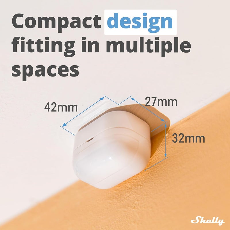 Shelly Blu Motion | Bluetooth Motion & Lux Sensor | Home Automation | No Hub Required | Compatible with Alexa & Google | iOS Android App | Long-Lasting Battery| Scene Activation | Range up to 9 meters - Image 2