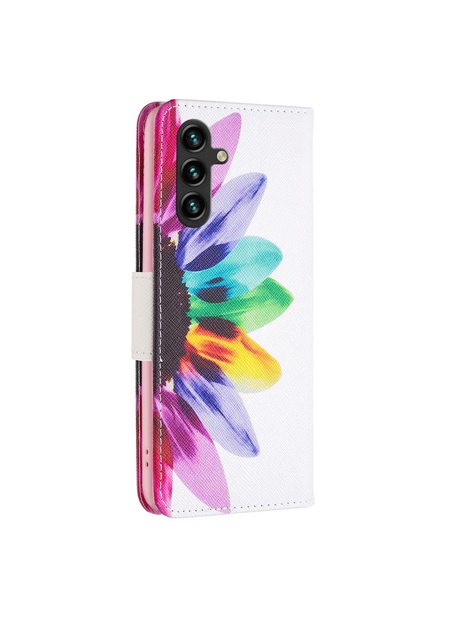 erorex Case For Samsung Galaxy A55 Colored Drawing Pattern Leather Phone Case - Image 3