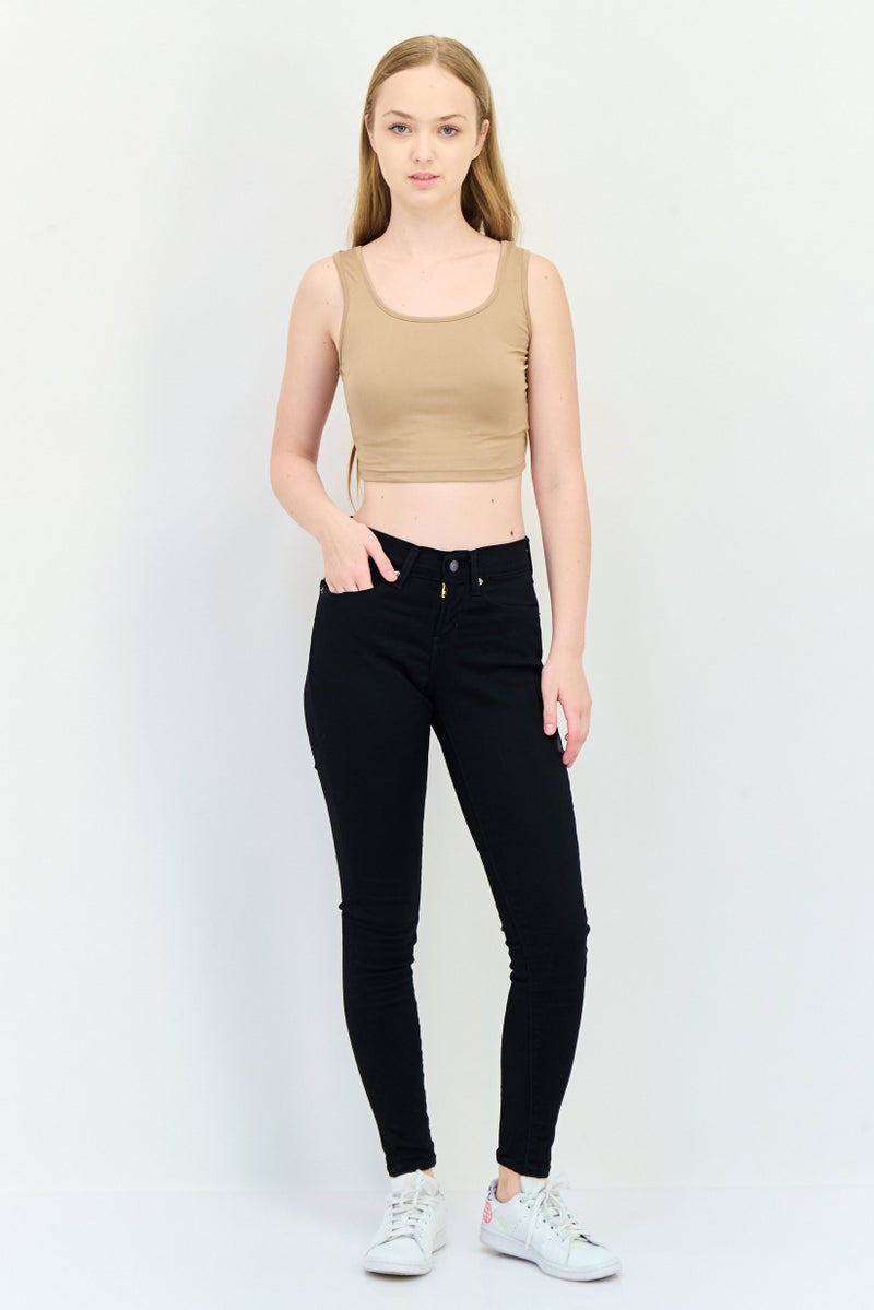 Levi's Women Super Skinny Fit Solid Pants, Black - Image 4