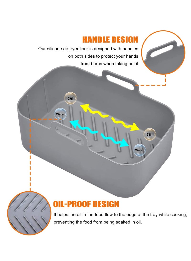 Zikra Air Fryer Silicone Pot for Ninja Foodi Dual DZ201 DZ401, 2 Packs Food Grade Reusable NonStick Replacement Silicone Air Fryer Liner Basket Bowl Accessories for Ninja 8 QT Air Fryer, Dishwasher Safe - Image 5