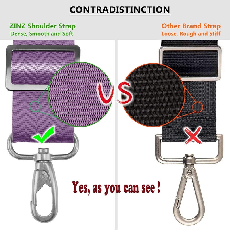 ZINZ Shoulder Strap, 79" Padded Adjustable Shoulder Bag Straps Replacement for Bags with D-Ring - Image 2
